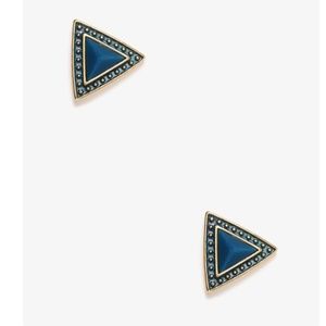 Green earnings | green triangle studded earrings | Stud earings
